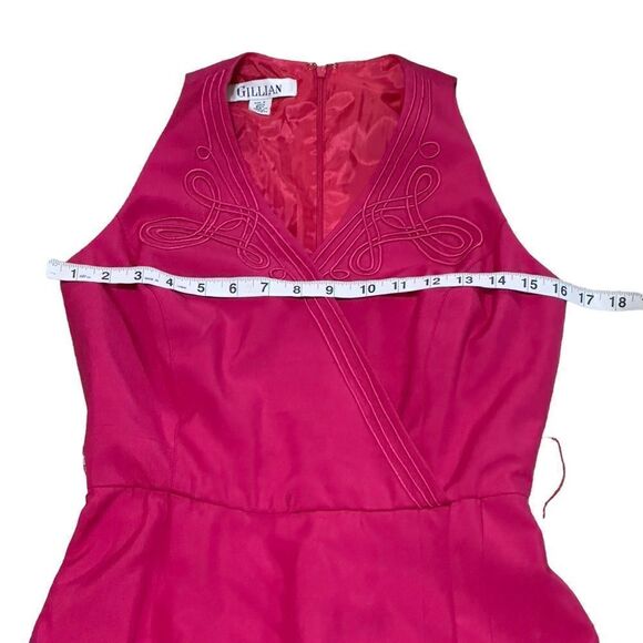 GILLIAN Vintage (1994) 💯% Silk Sleeveless Pink Dress Size 6 NWT - Picture 10 of 14